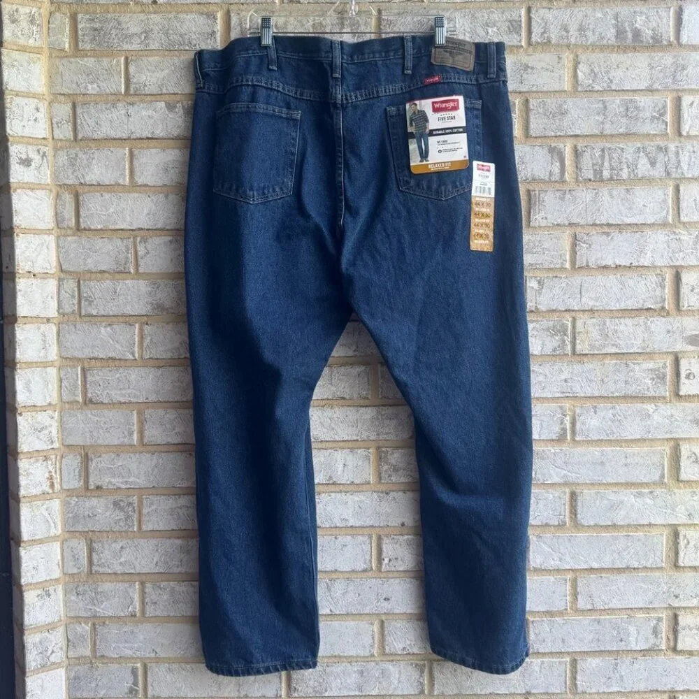 Wrangler Relaxed Fit 100% Cotton Blue Denim Jeans Women's Size 44 X 30